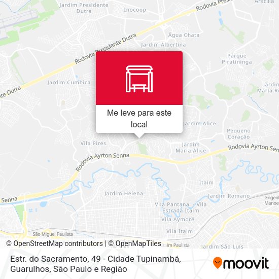 Estr. do Sacramento, 49 - Cidade Tupinambá, Guarulhos mapa