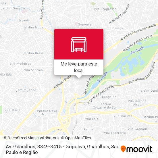 Av. Guarulhos, 3349-3415 - Gopouva, Guarulhos mapa