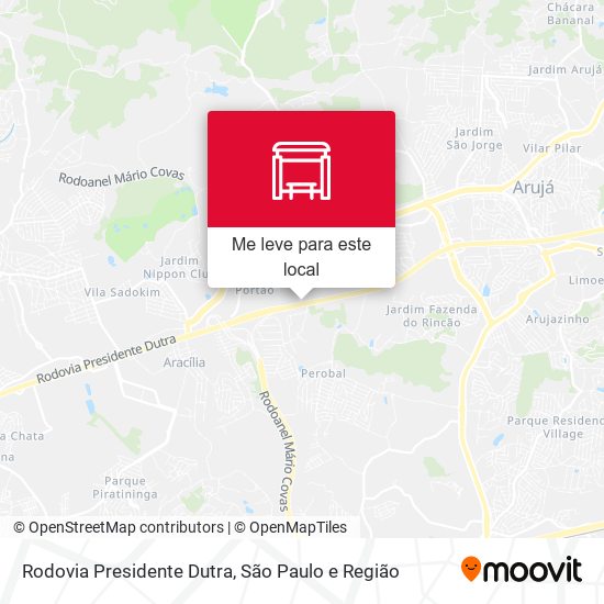 Rodovia Presidente Dutra mapa