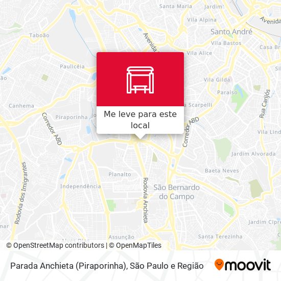 Parada Anchieta (Piraporinha) mapa