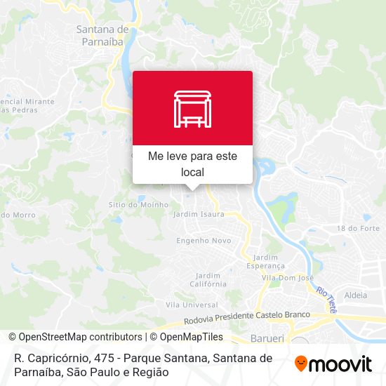 R. Capricórnio, 475 - Parque Santana, Santana de Parnaíba mapa
