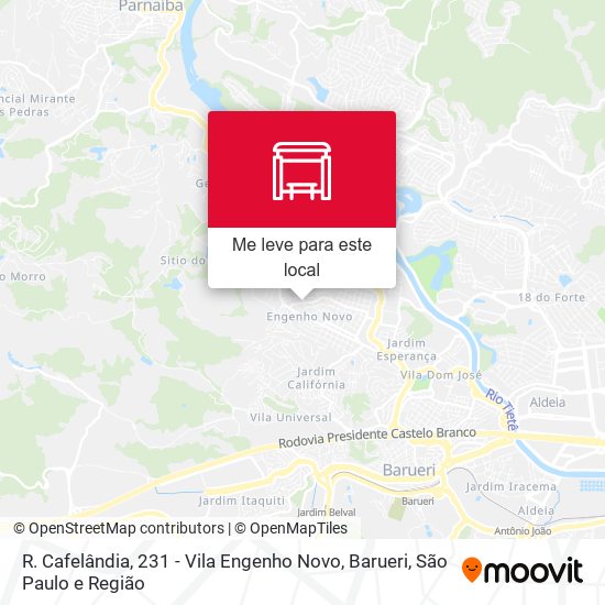 R. Cafelândia, 231 - Vila Engenho Novo, Barueri mapa