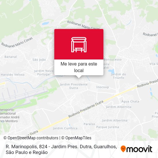 R. Marinopolis, 824 - Jardim Pres. Dutra, Guarulhos mapa