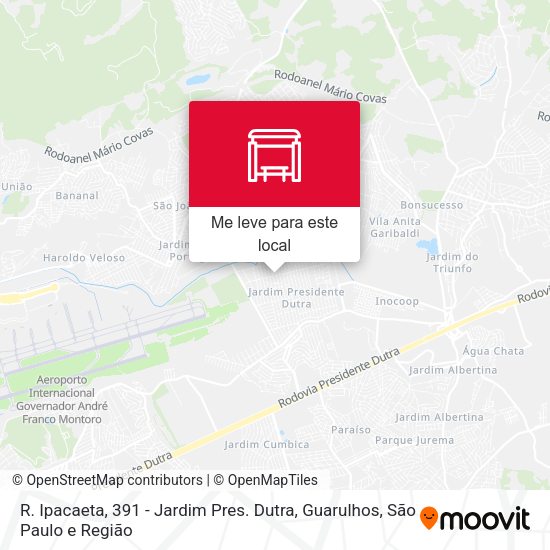 R. Ipacaeta, 391 - Jardim Pres. Dutra, Guarulhos mapa