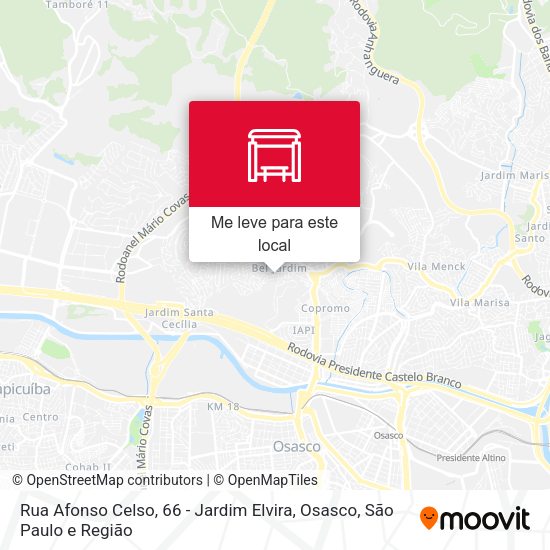 Rua Afonso Celso, 66 - Jardim Elvira, Osasco mapa