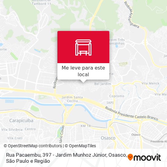 Rua Pacaembu, 397 - Jardim Munhoz Júnior, Osasco mapa