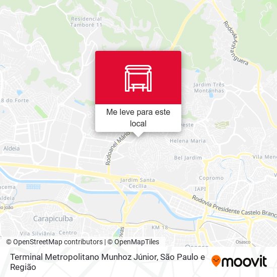 Terminal Metropolitano Munhoz Júnior mapa