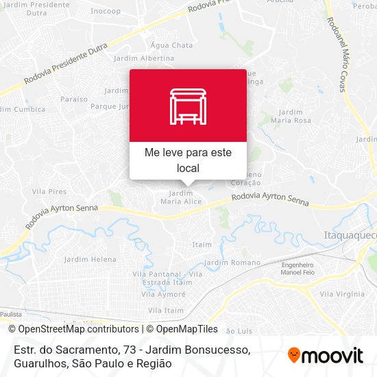 Estr. do Sacramento, 73 - Jardim Bonsucesso, Guarulhos mapa