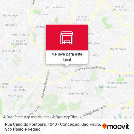 Rua Cândido Fontoura, 1040 - Conceicao, São Paulo mapa