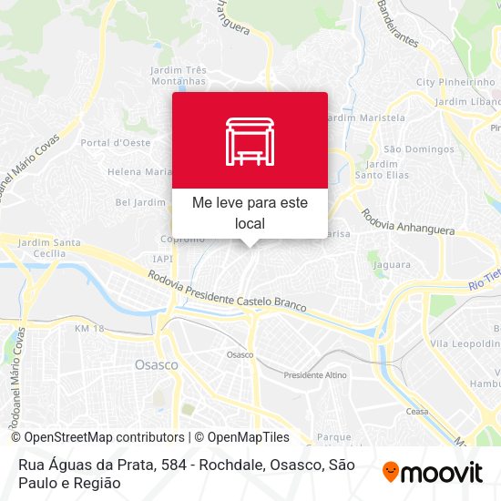 Rua Águas da Prata, 584 - Rochdale, Osasco mapa
