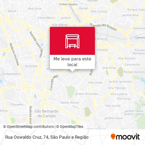 Rua Oswaldo Cruz, 74 mapa