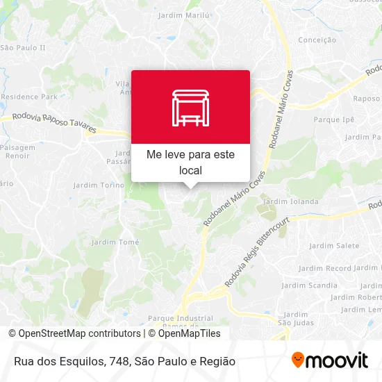 Rua dos Esquilos, 748 mapa