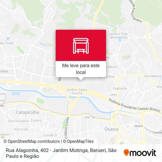Rua Alagoinha, 402 - Jardim Mutinga, Barueri mapa