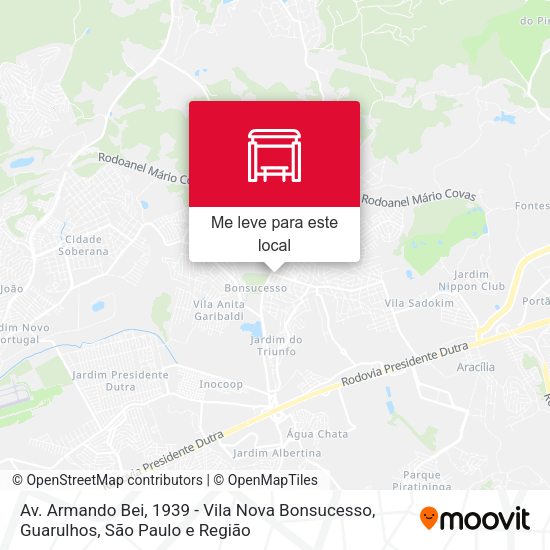 Av. Armando Bei, 1939 - Vila Nova Bonsucesso, Guarulhos mapa