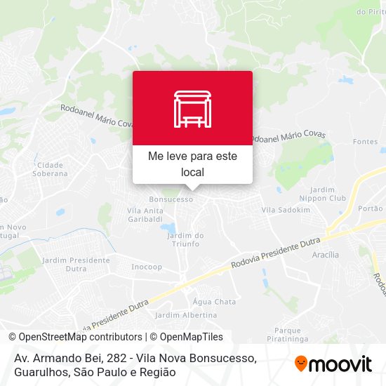 Av. Armando Bei, 282 - Vila Nova Bonsucesso, Guarulhos mapa