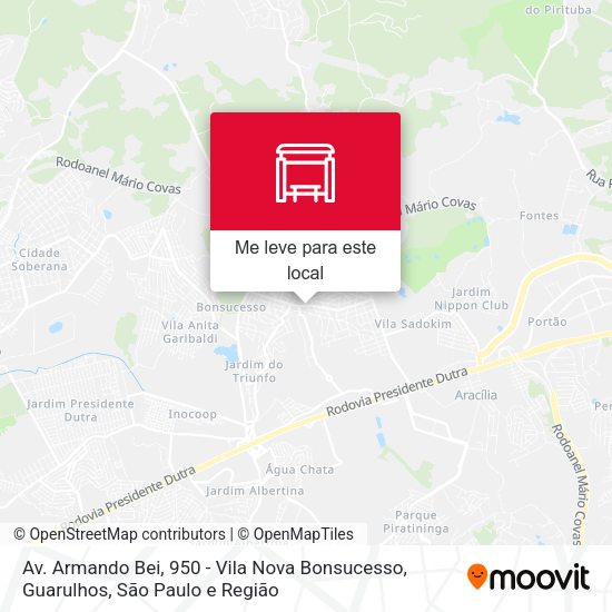 Av. Armando Bei, 950 - Vila Nova Bonsucesso, Guarulhos mapa