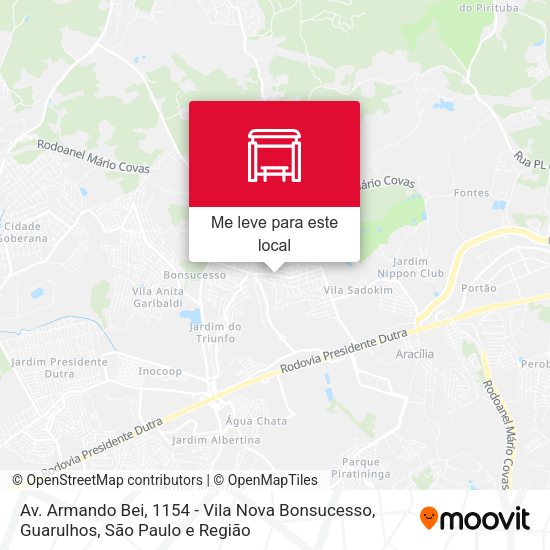 Av. Armando Bei, 1154 - Vila Nova Bonsucesso, Guarulhos mapa
