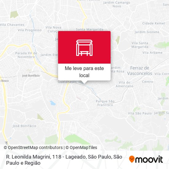R. Leonilda Magrini, 118 - Lageado, São Paulo mapa