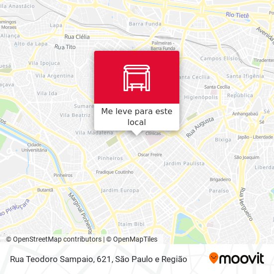 Rua Teodoro Sampaio, 621 mapa