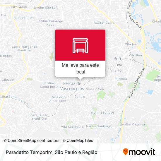 Paradatito Temporim mapa