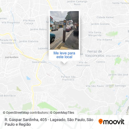 R. Gáspar Sardinha, 405 - Lageado, São Paulo mapa
