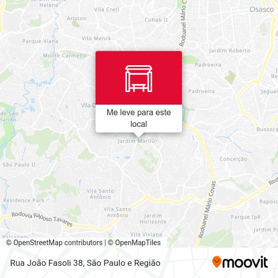 Rua João Fasoli 38 mapa