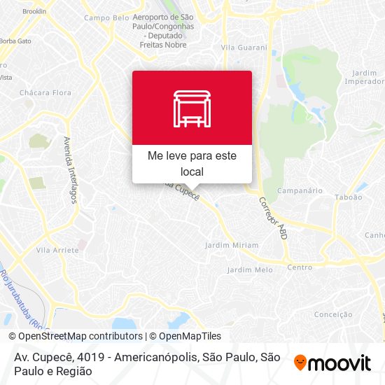 Av. Cupecê, 4019 - Americanópolis, São Paulo mapa