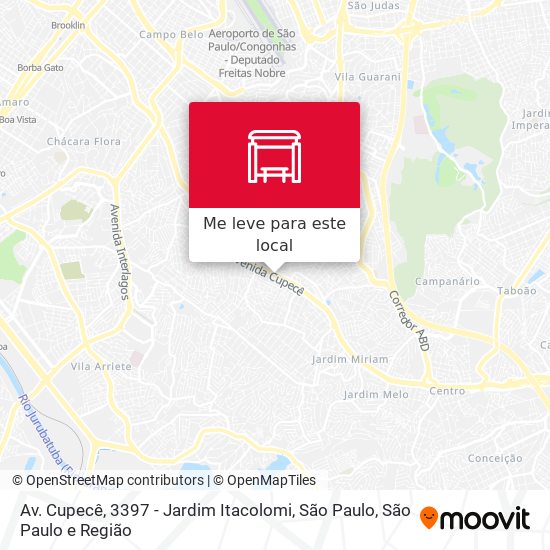 Av. Cupecê, 3397 - Jardim Itacolomi, São Paulo mapa