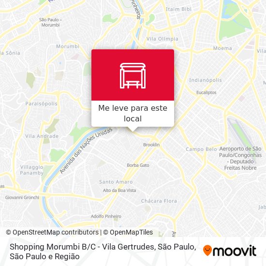 Shopping Morumbi B / C - Vila Gertrudes, São Paulo mapa