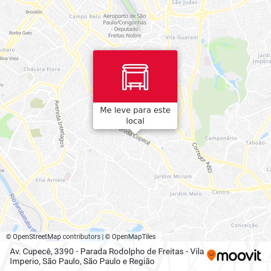 Av. Cupecê, 3390 - Parada Rodolpho de Freitas - Vila Imperio, São Paulo mapa