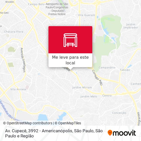 Av. Cupecê, 3992 - Americanópolis, São Paulo mapa