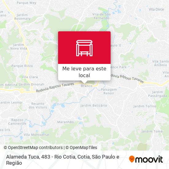 Alameda Tuca, 483 - Rio Cotia, Cotia mapa