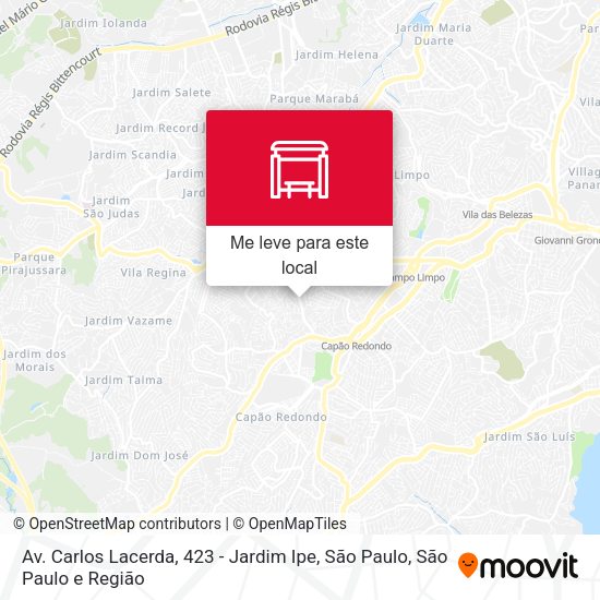 Av. Carlos Lacerda, 423 - Jardim Ipe, São Paulo mapa