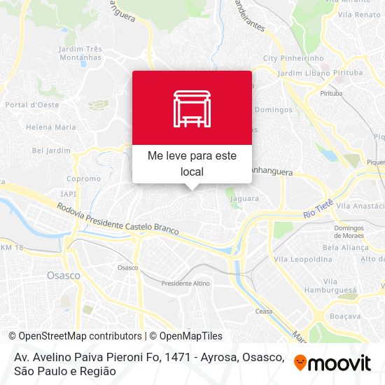Av. Avelino Paiva Pieroni Fo, 1471 - Ayrosa, Osasco mapa