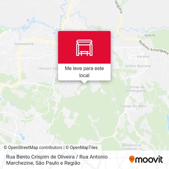 Rua Bento Crispim de Oliveira / Rua Antonio Marchezine mapa