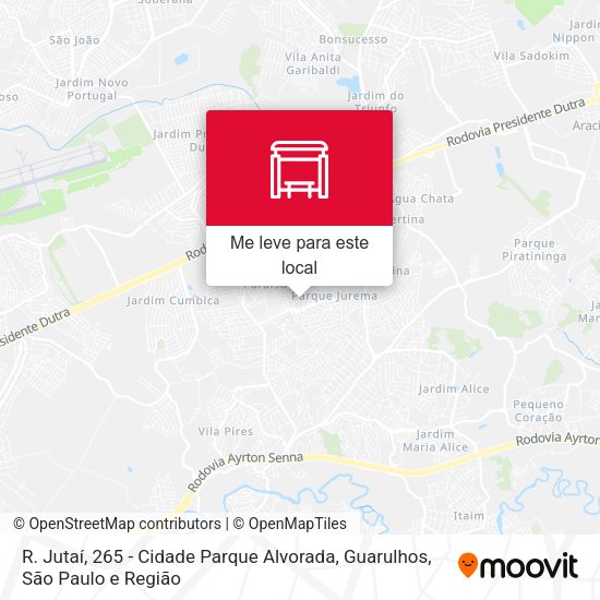 R. Jutaí, 265 - Cidade Parque Alvorada, Guarulhos mapa