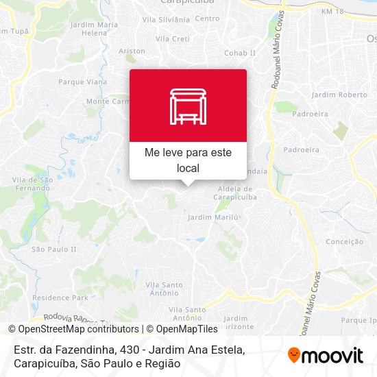 Estr. da Fazendinha, 430 - Jardim Ana Estela, Carapicuíba mapa