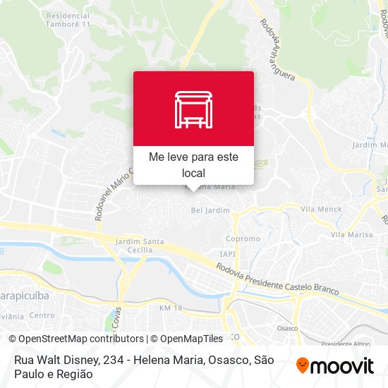 Rua Walt Disney, 234 - Helena Maria, Osasco mapa