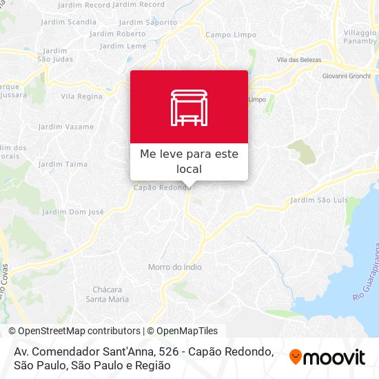 Av. Comendador Sant'Anna, 526 - Capão Redondo, São Paulo mapa