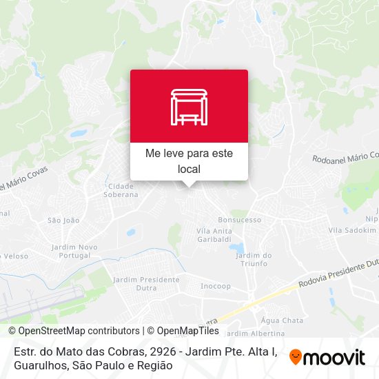 Estr. do Mato das Cobras, 2926 - Jardim Pte. Alta I, Guarulhos mapa