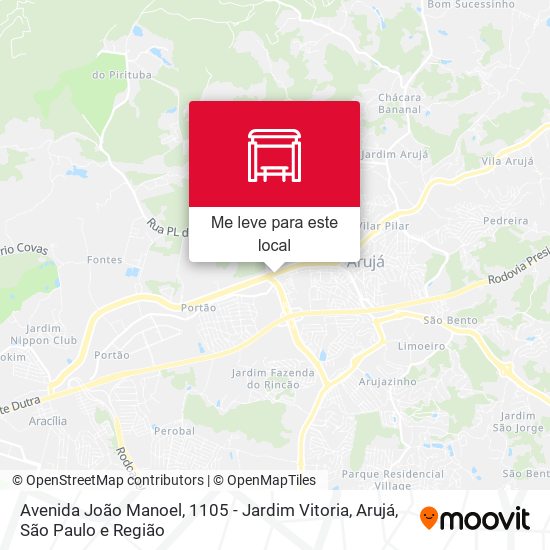 Avenida João Manoel, 1105 - Jardim Vitoria, Arujá mapa