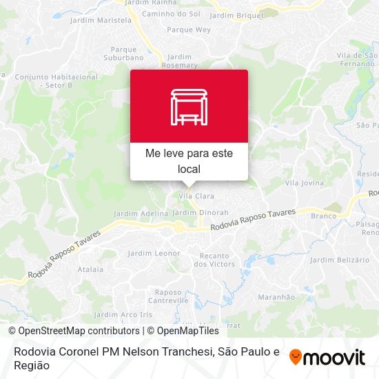 Rodovia Coronel PM Nelson Tranchesi mapa