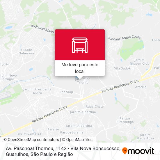 Av. Paschoal Thomeu, 1142 - Vila Nova Bonsucesso, Guarulhos mapa