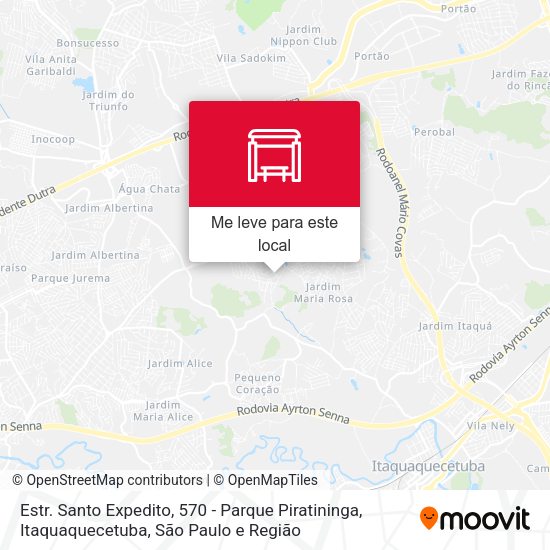 Estr. Santo Expedito, 570 - Parque Piratininga, Itaquaquecetuba mapa