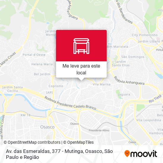 Av. das Esmeraldas, 377 - Mutinga, Osasco mapa