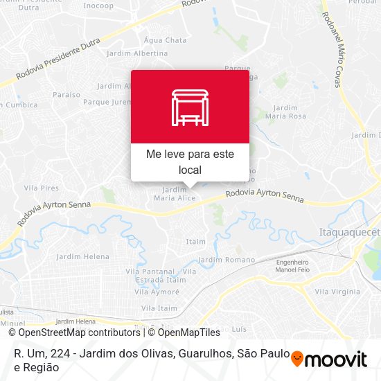 R. Um, 224 - Jardim dos Olivas, Guarulhos mapa