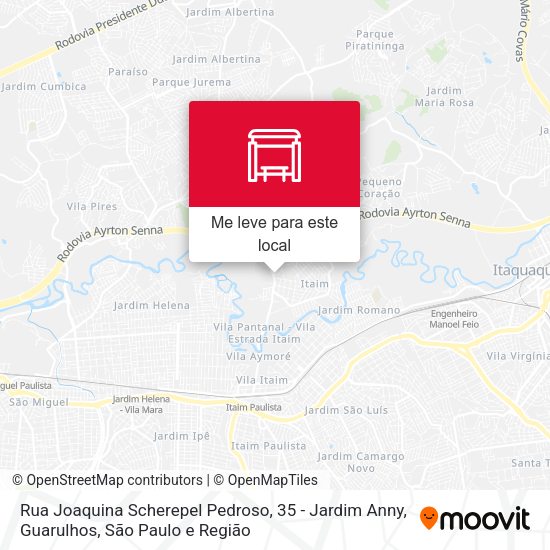 Rua Joaquina Scherepel Pedroso, 35 - Jardim Anny, Guarulhos mapa