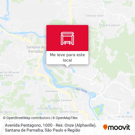 Avenida Pentagono, 1000 - Res. Onze (Alphaville), Santana de Parnaíba mapa