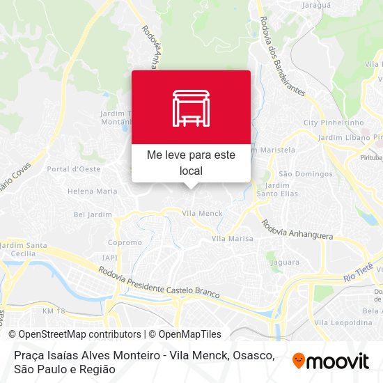 Praça Isaías Alves Monteiro - Vila Menck, Osasco mapa