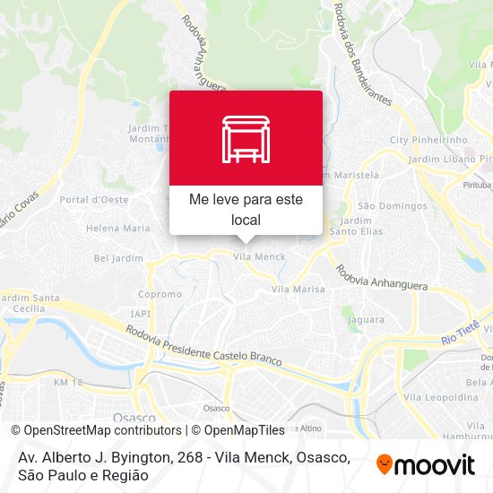 Av. Alberto J. Byington, 268 - Vila Menck, Osasco mapa